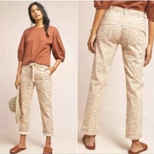 Anthro The Wanderer Cheetah Print Utility Pants